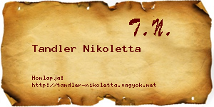 Tandler Nikoletta névjegykártya
